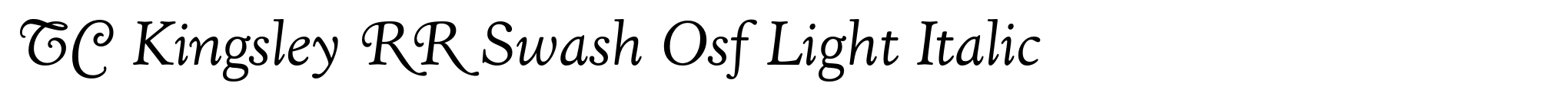 TC Kingsley RR Swash Osf Light Italic image